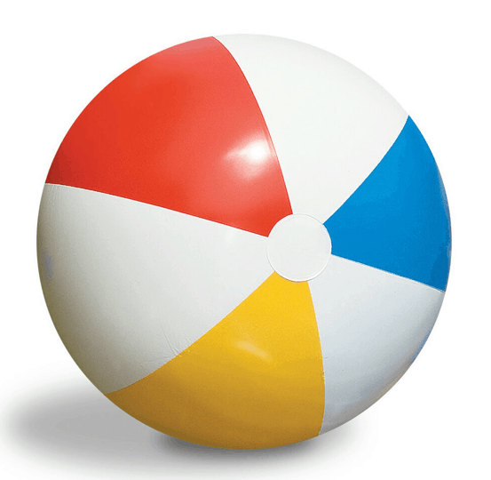 Grand Ballon de Plage Gonflable 1.4 mètres gonflé Hartjes Couleurs